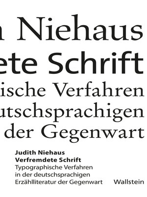 cover image of Verfremdete Schrift